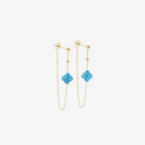 Boucles d'oreilles pendantes en acier doré  Velasquez